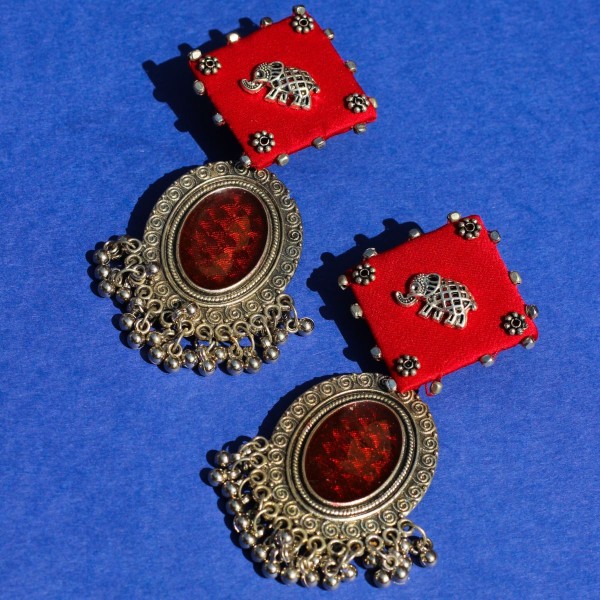 Red Monochrome Earrings